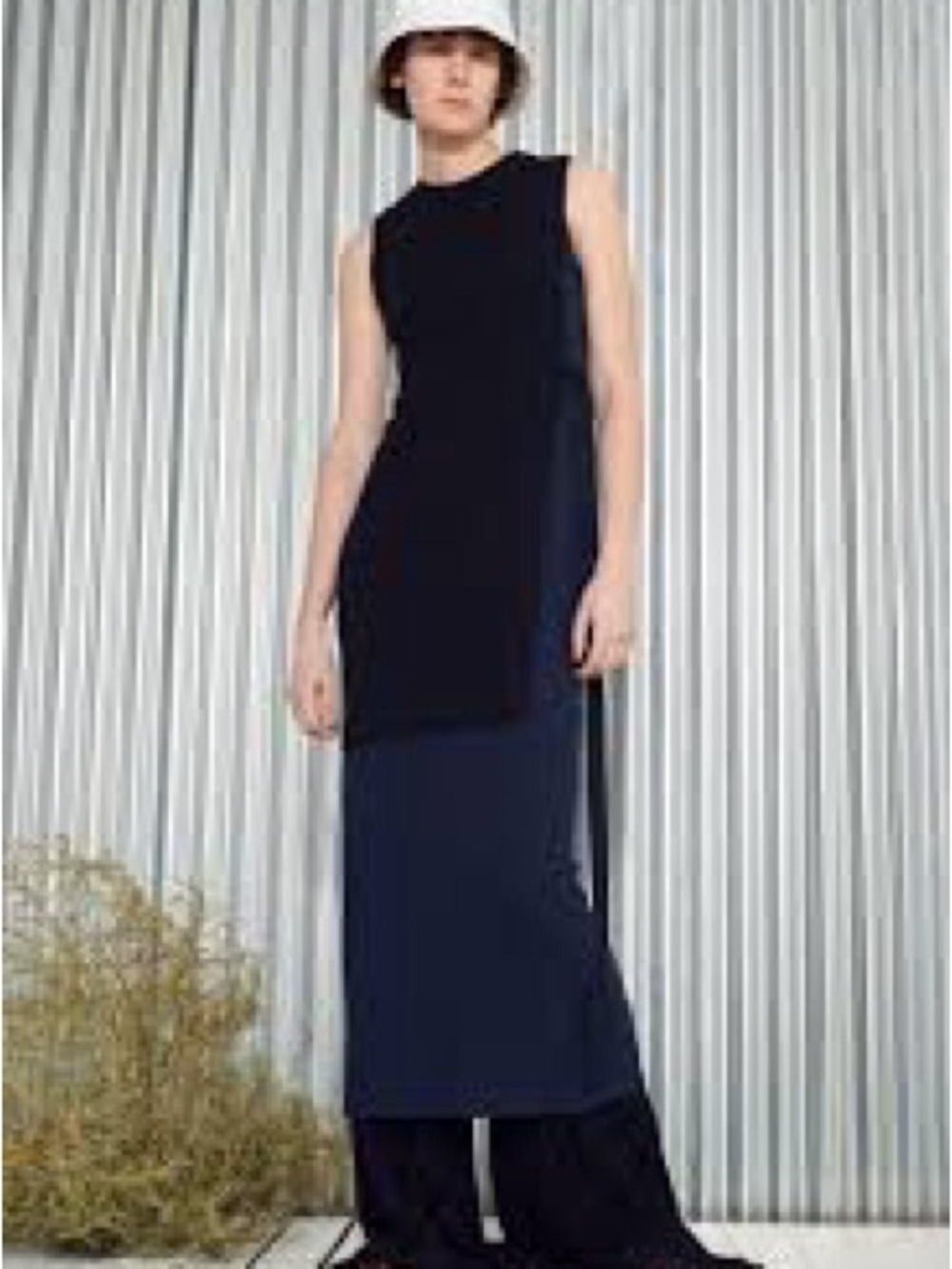 Rosetta Getty Sleeveless Layered Tie Maxi Dress